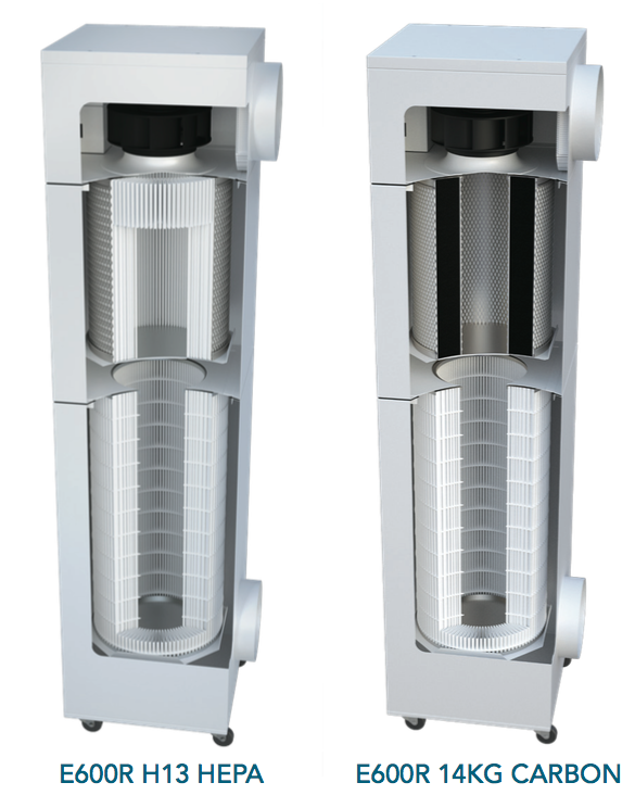 Load image into Gallery viewer, INOVA E600R, Medical Grade HEPA Commercial Air Purifier, White, Filters